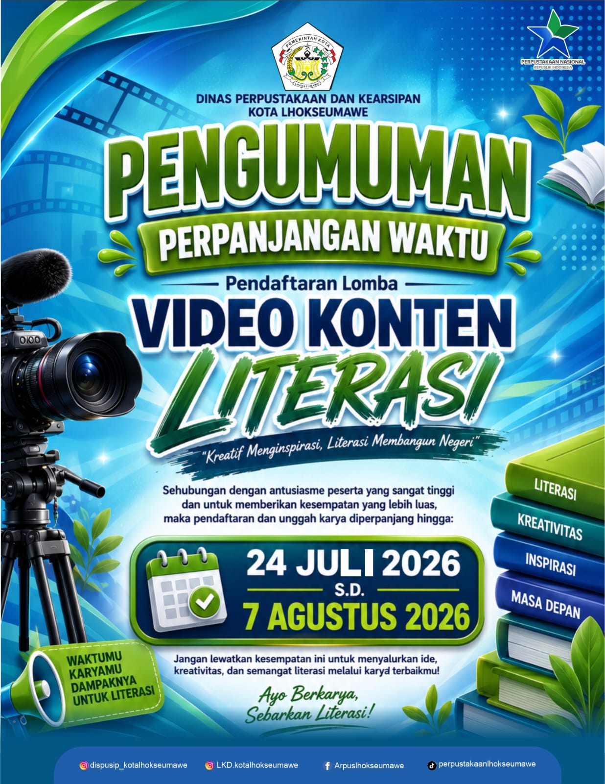 Pendaftaran Lomba Video Konten Literasi