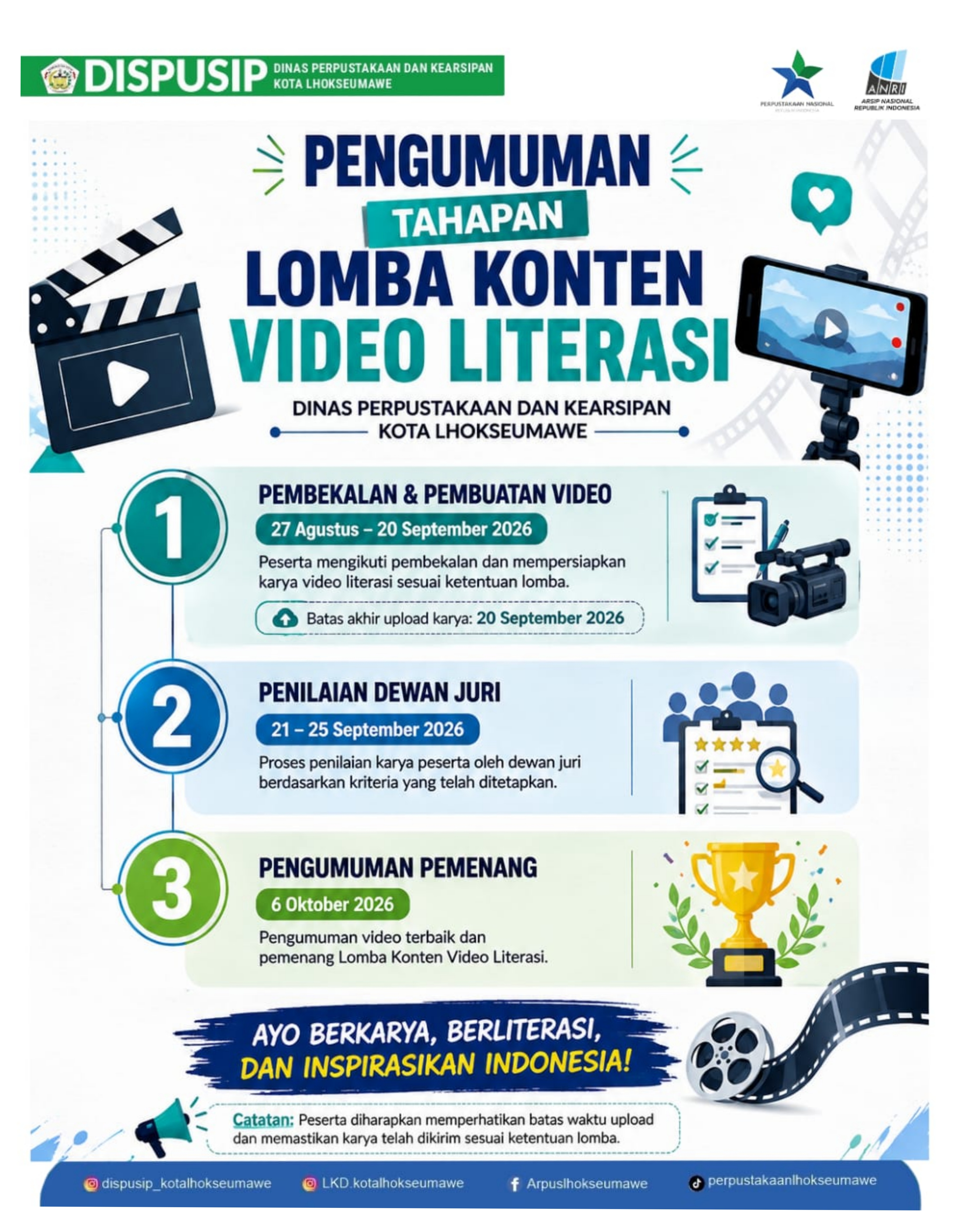 TAHAPAN LOMBA KONTEN VIDEO LITERASI
